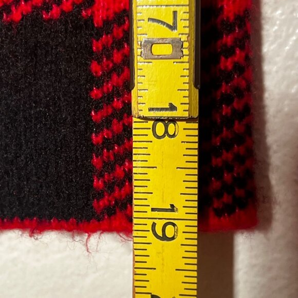 Loft Petites SP Red Black Buffalo Plaid Turtleneck Tunic Sweater Nylon/Acrylic - Picture 12 of 12